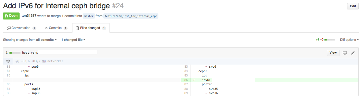 Add IPv6 for internal ceph bridge